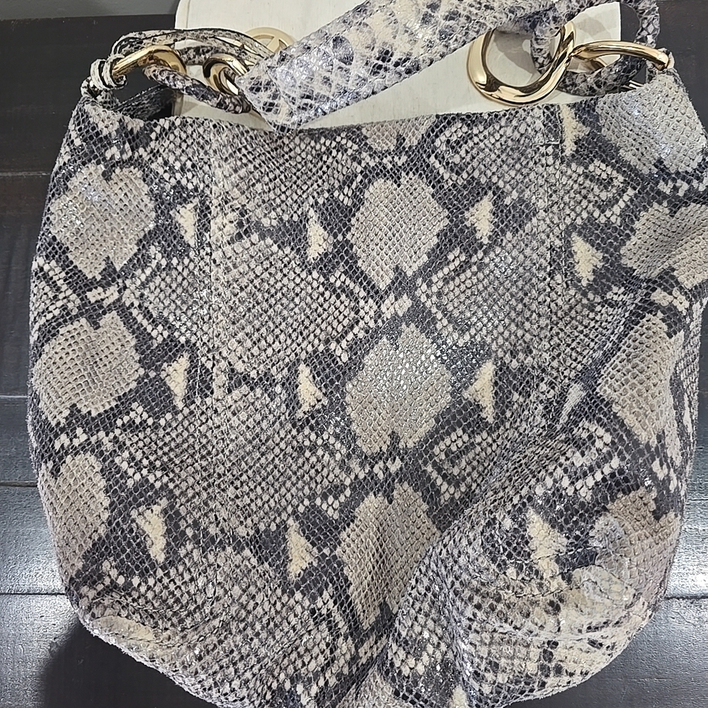 Michael Kors python print hobo bag, featuring gol… - image 2